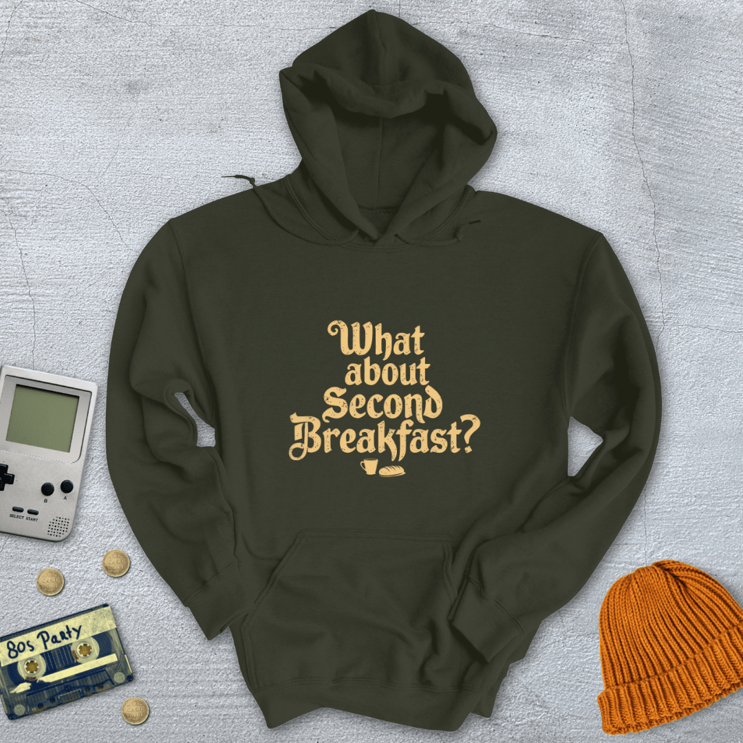 Printify Hoodie Military Green / S Second Breakfast - Hoodie