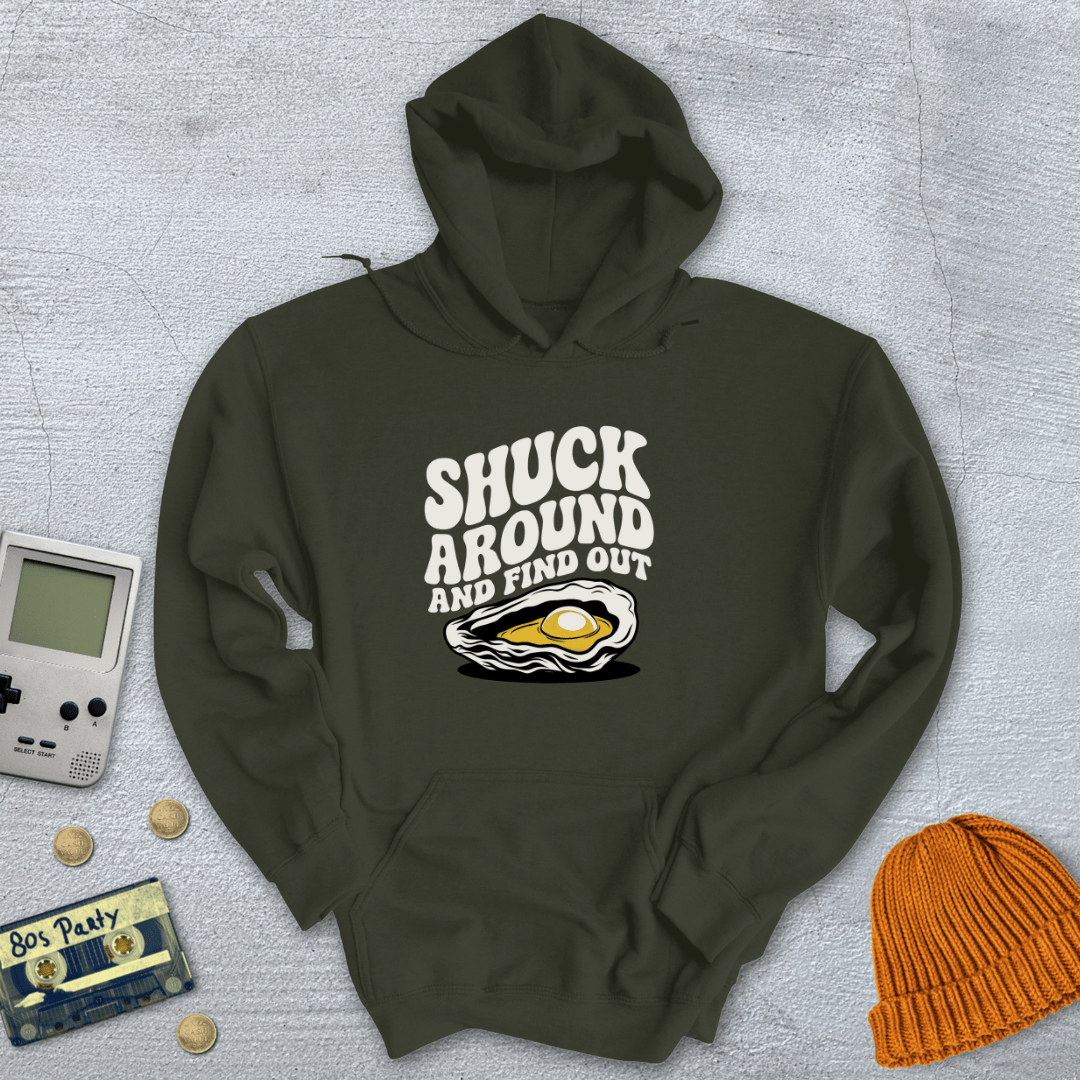 Printify Hoodie Military Green / S Shuck Around - Hoodie