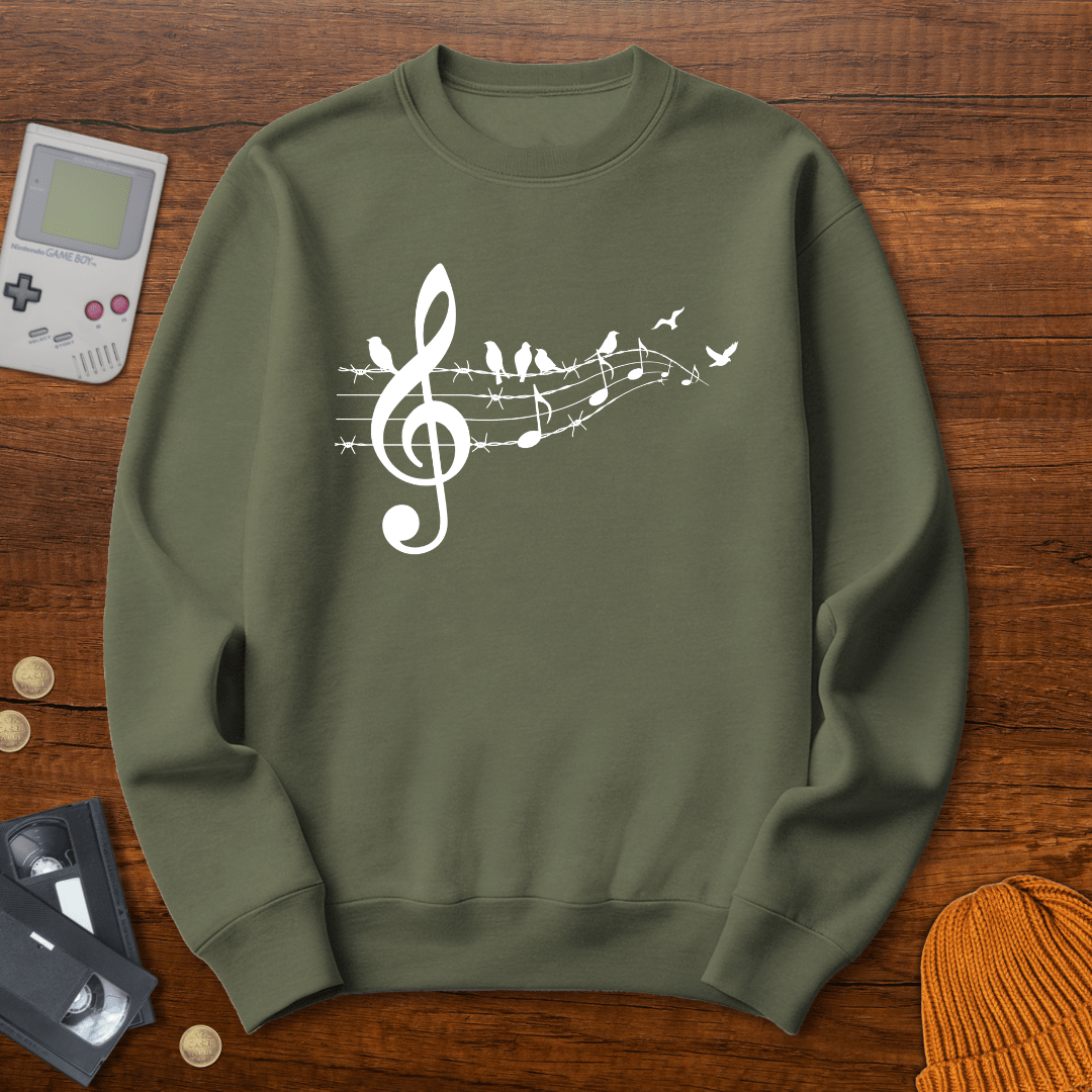 Printify Hoodie Military Green / S Song Birds - Sweatshirt