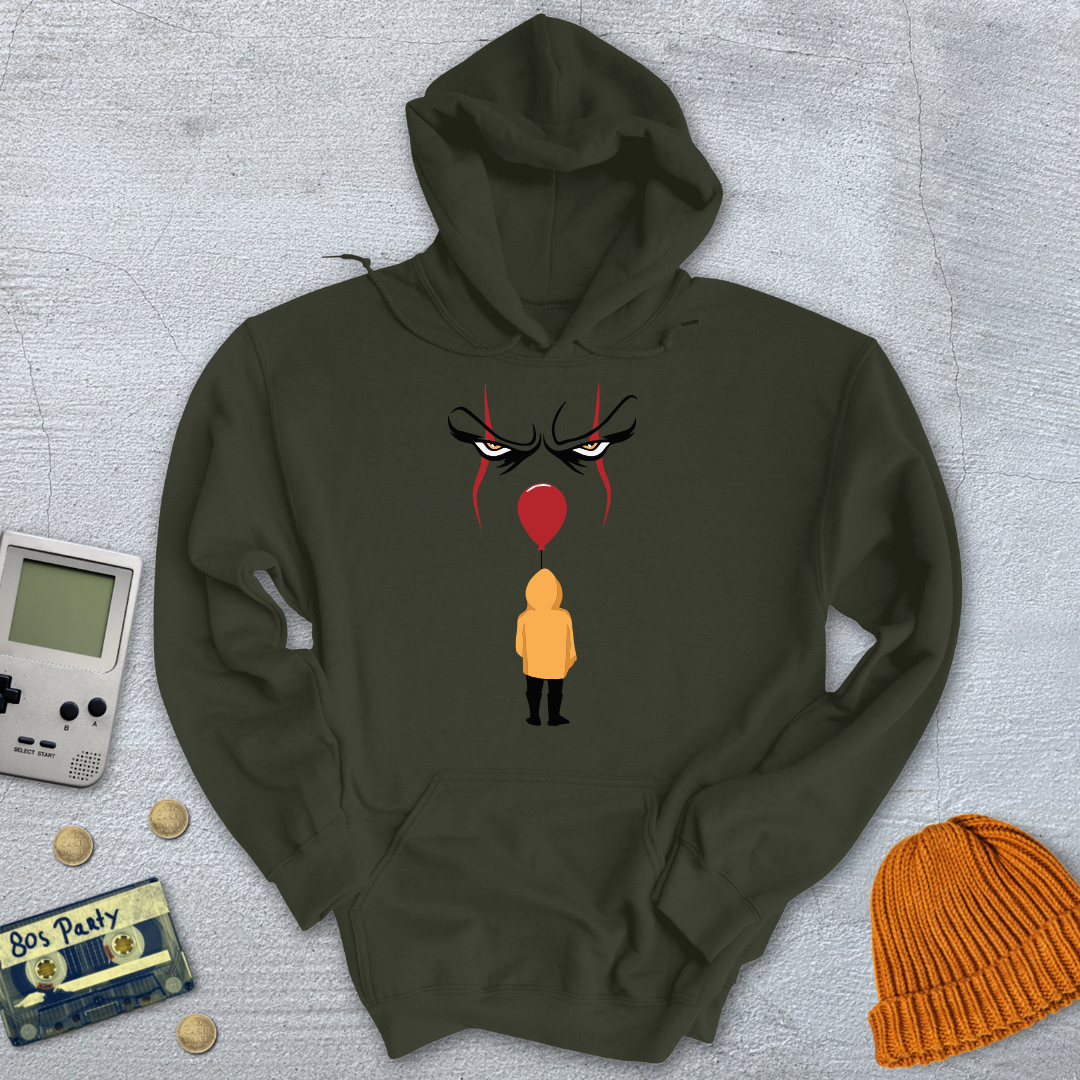 Printify Hoodie Military Green / S The Dancing Clown - Hoodie