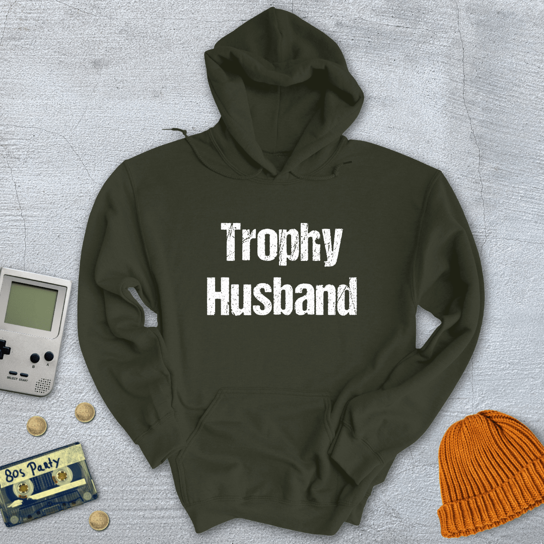 Printify Hoodie Military Green / S Trophy Husband - Hoodie