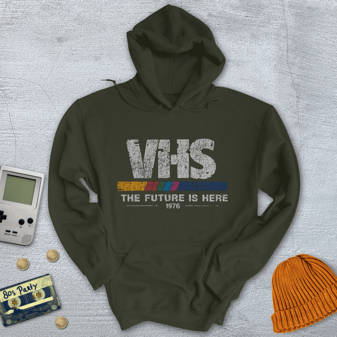 Printify Hoodie Military Green / S VHS - Hoodie