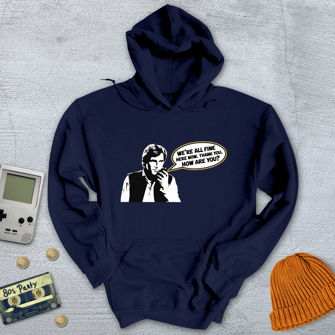 Printify Hoodie Navy / S All Fine - Hoodie