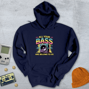 Printify Hoodie Navy / S All your bass - Hoodie