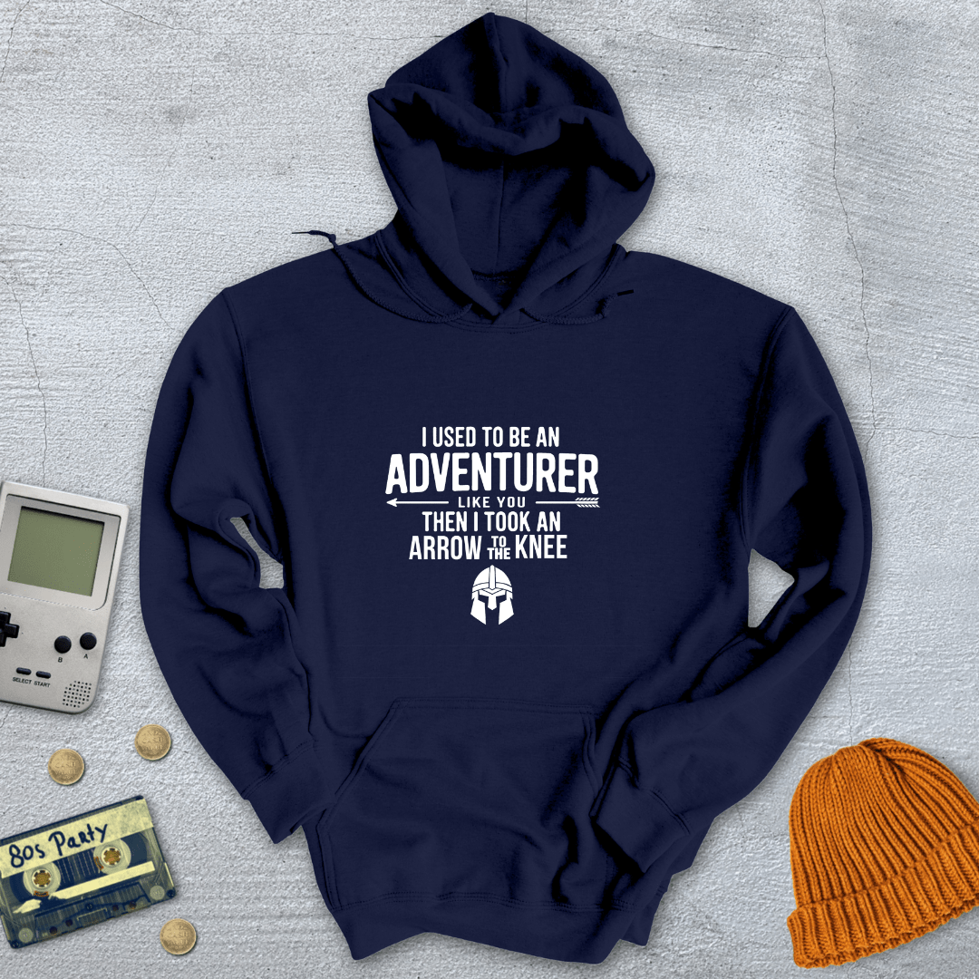 Printify Hoodie Navy / S Arrow to the Knee - Hoodie
