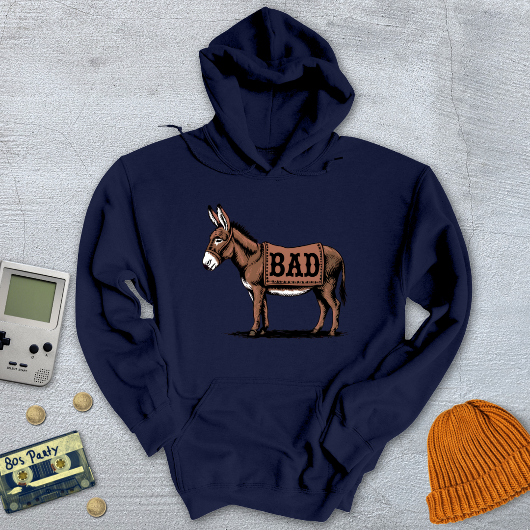 Printify Hoodie Navy / S Bad Ass - Hoodie