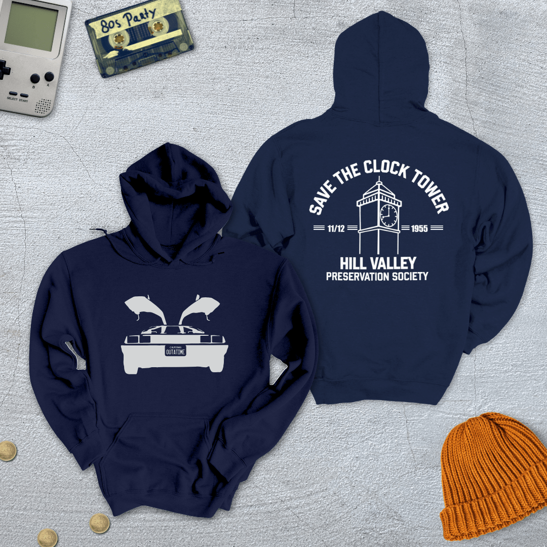 Printify Hoodie Navy / S BTTF - Hoodie