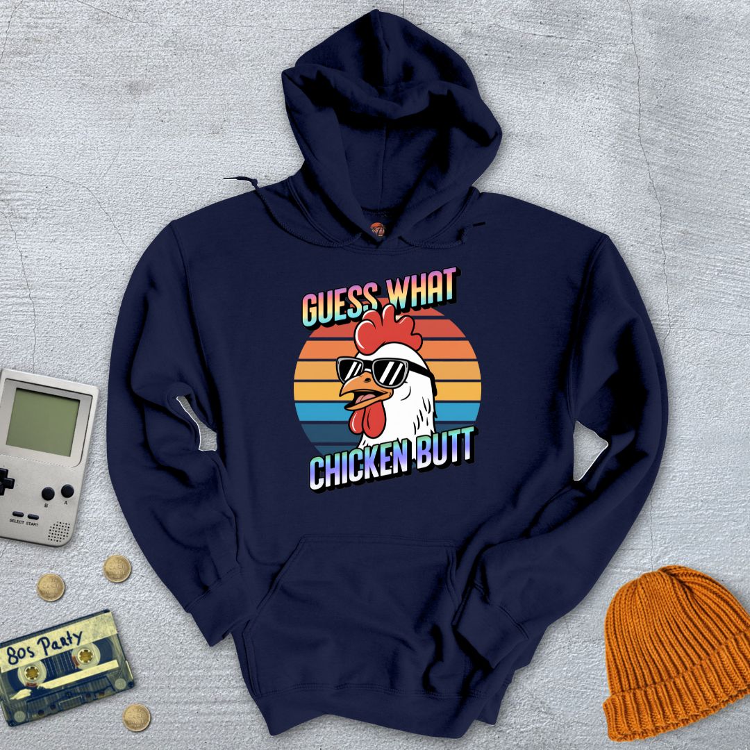 Printify Hoodie Navy / S ChickenButt - Hoodie