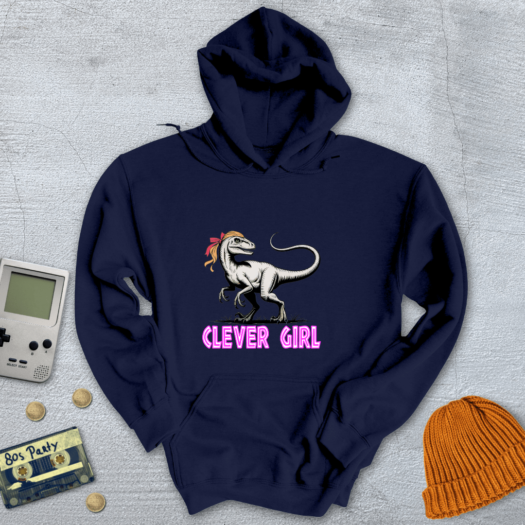 Printify Hoodie Navy / S Clever Girl - Hoodie
