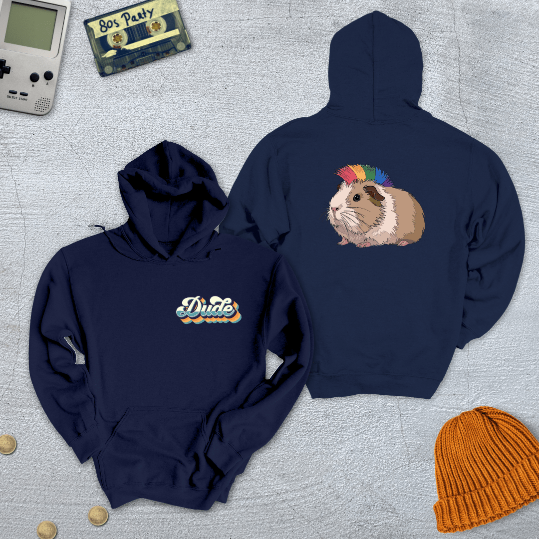 Printify Hoodie Navy / S Dude - Hoodie