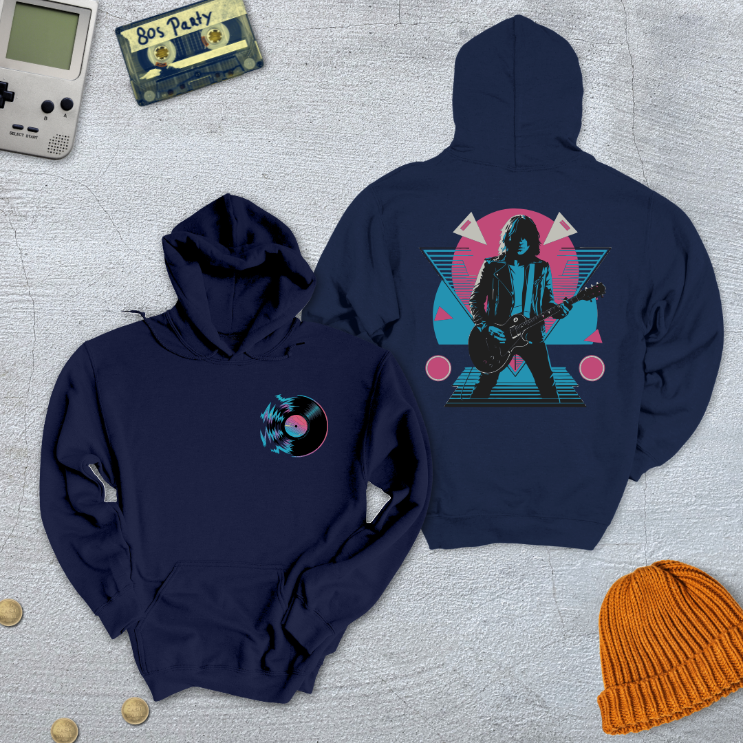 Printify Hoodie Navy / S Electric Metal - Hoodie