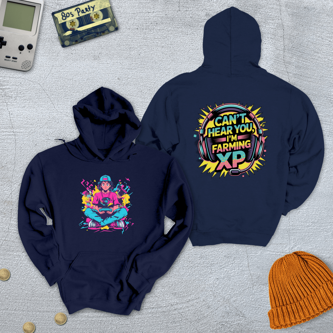 Printify Hoodie Navy / S Farming XP - Hoodie