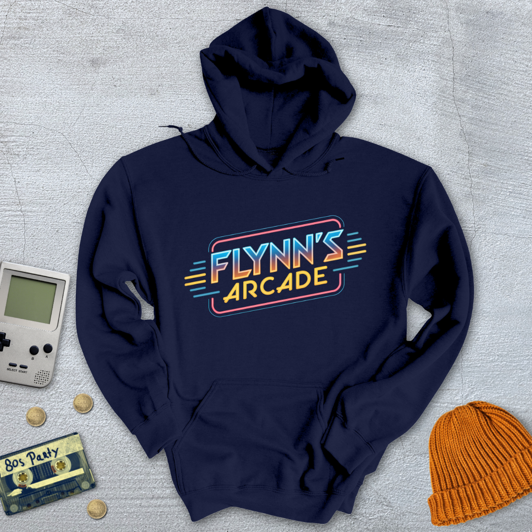 Printify Hoodie Navy / S Flynn's Arcade - Hoodie