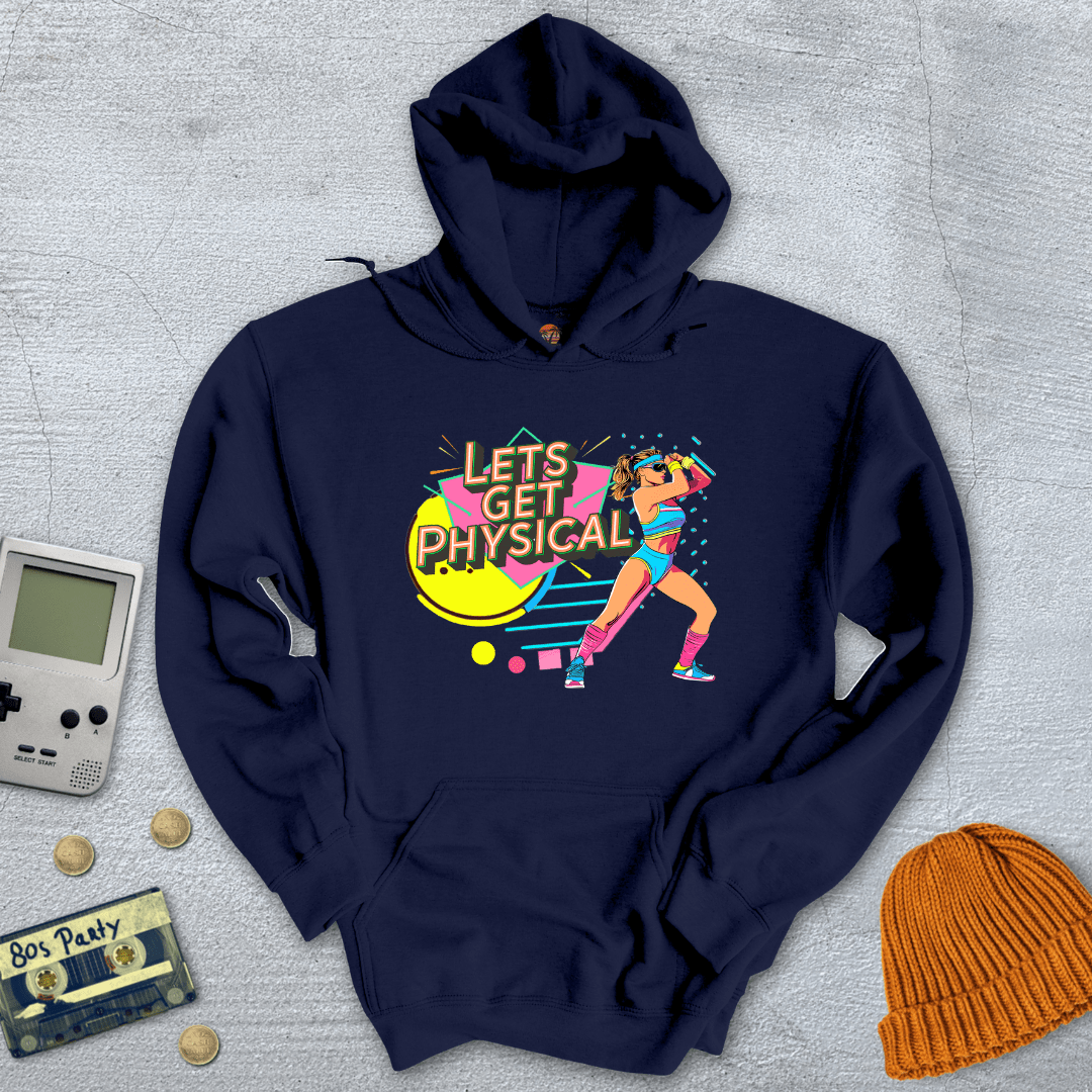 Printify Hoodie Navy / S Get Physical - Hoodie
