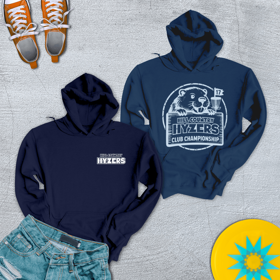 Printify Hoodie Navy / S Hill Country Hyzers Disc Golf Championship - Hoodie