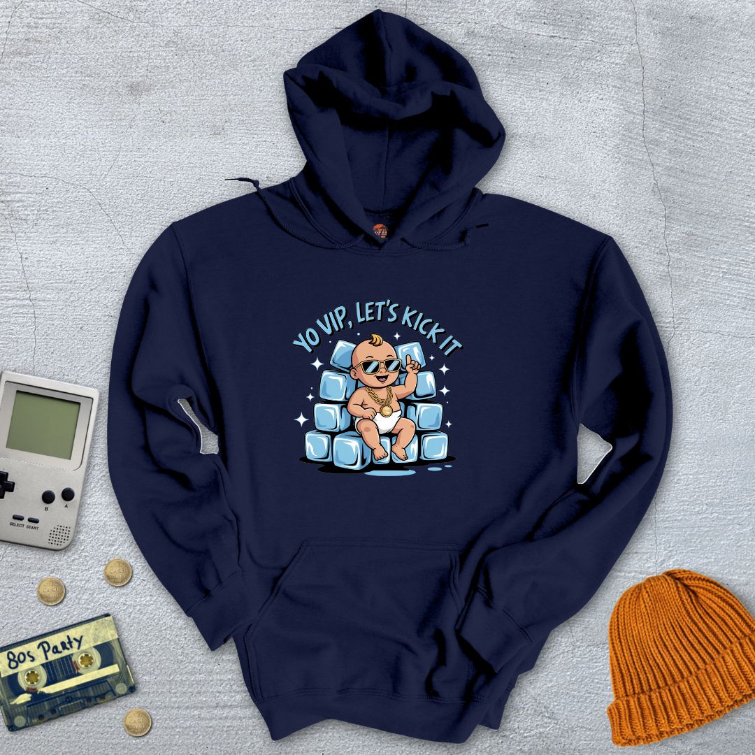 Printify Hoodie Navy / S ice ice baby - Hoodie
