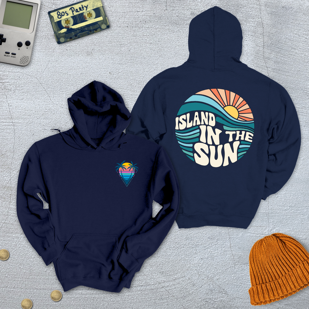 Printify Hoodie Navy / S Island in the Sun - Hoodie