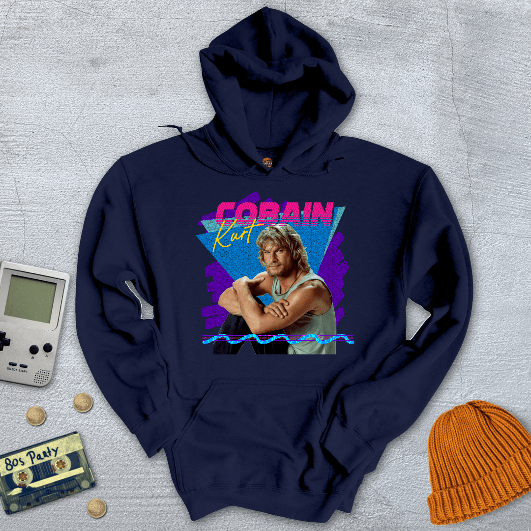 Printify Hoodie Navy / S Kurt Cobain - Hoodie