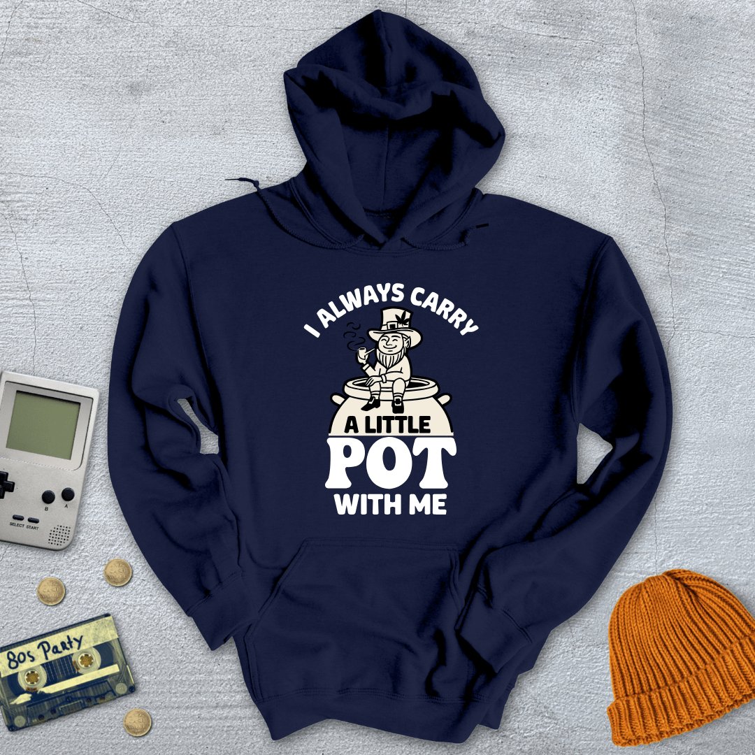 Printify Hoodie Navy / S Little Pot - Hoodie