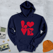 Printify Hoodie Navy / S LOVE - Hoodie