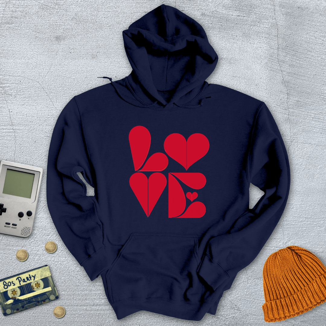 Printify Hoodie Navy / S LOVE - Hoodie