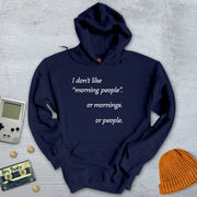 Printify Hoodie Navy / S Morning People - Hoodie