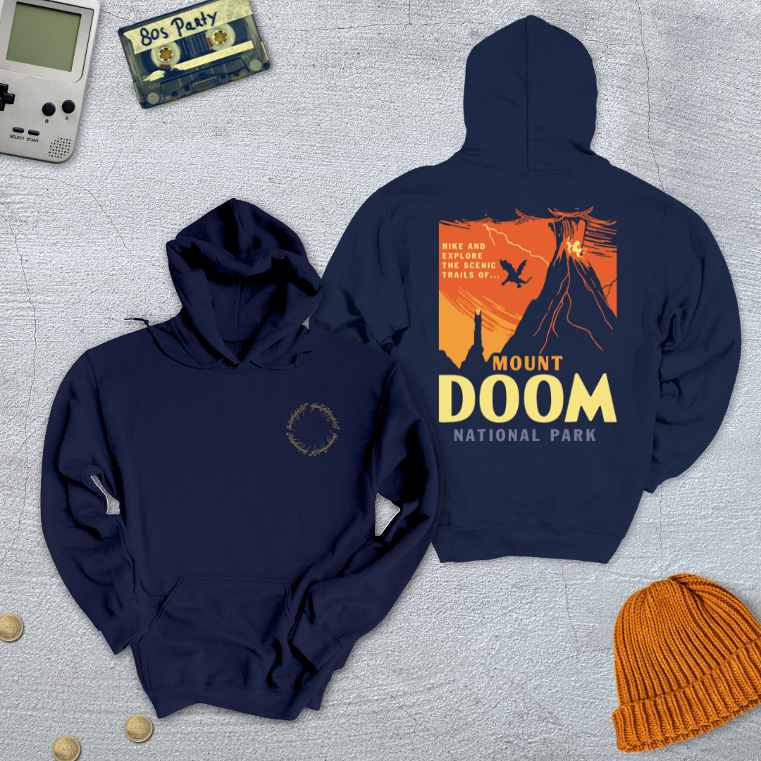 Printify Hoodie Navy / S Mt Doom - Hoodie