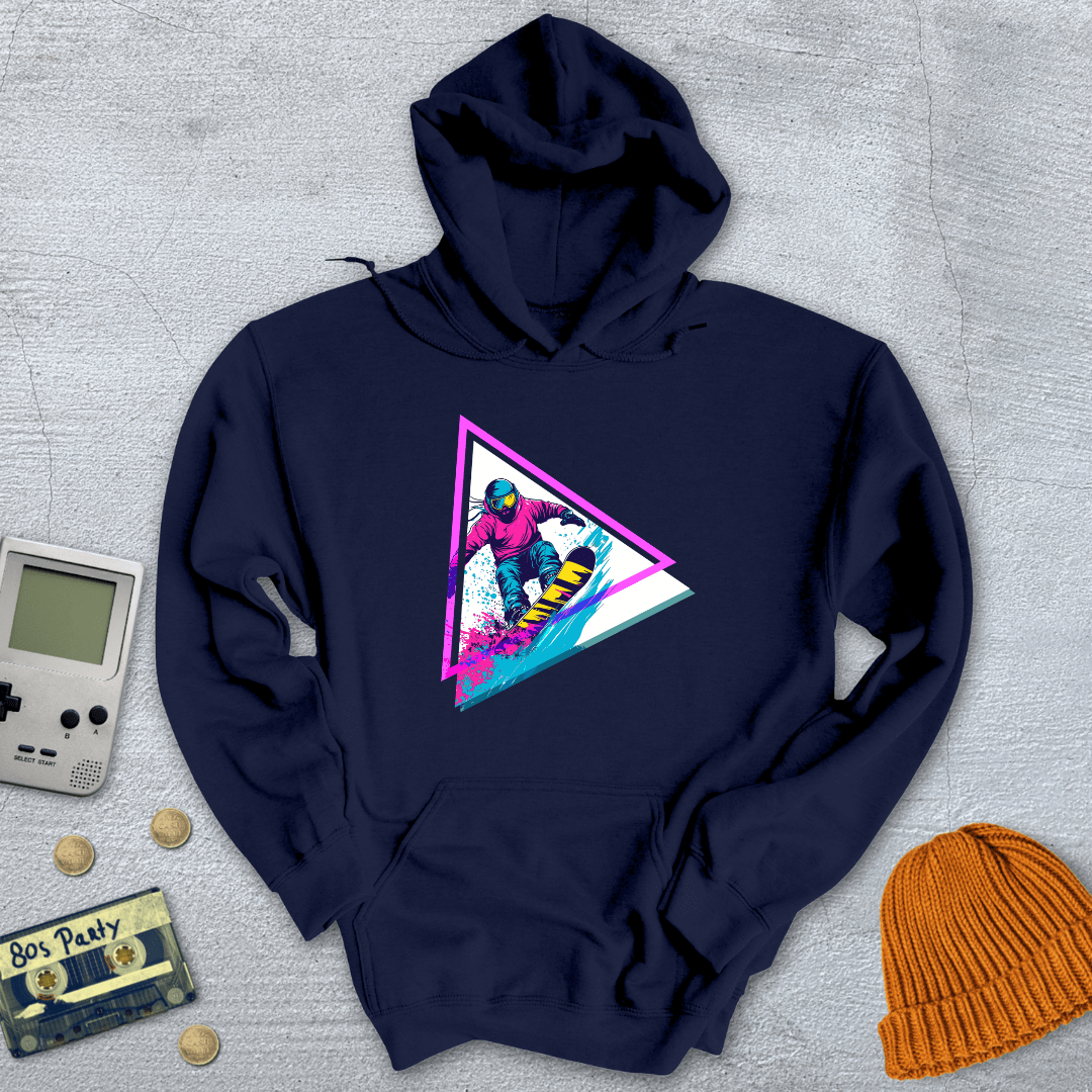 Printify Hoodie Navy / S Neon Triangle Shred - Hoodie