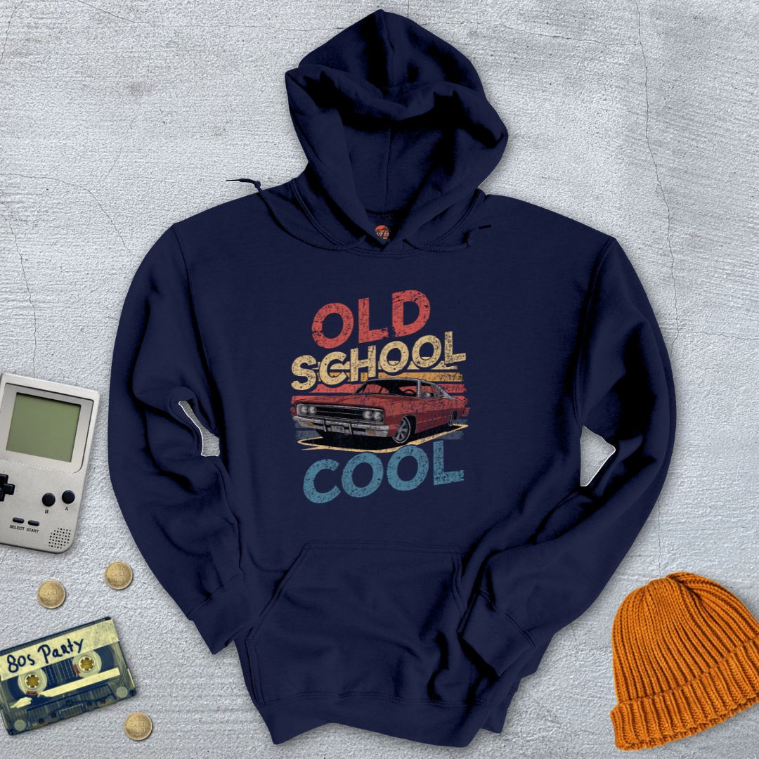 Printify Hoodie Navy / S Old School - Hoodie