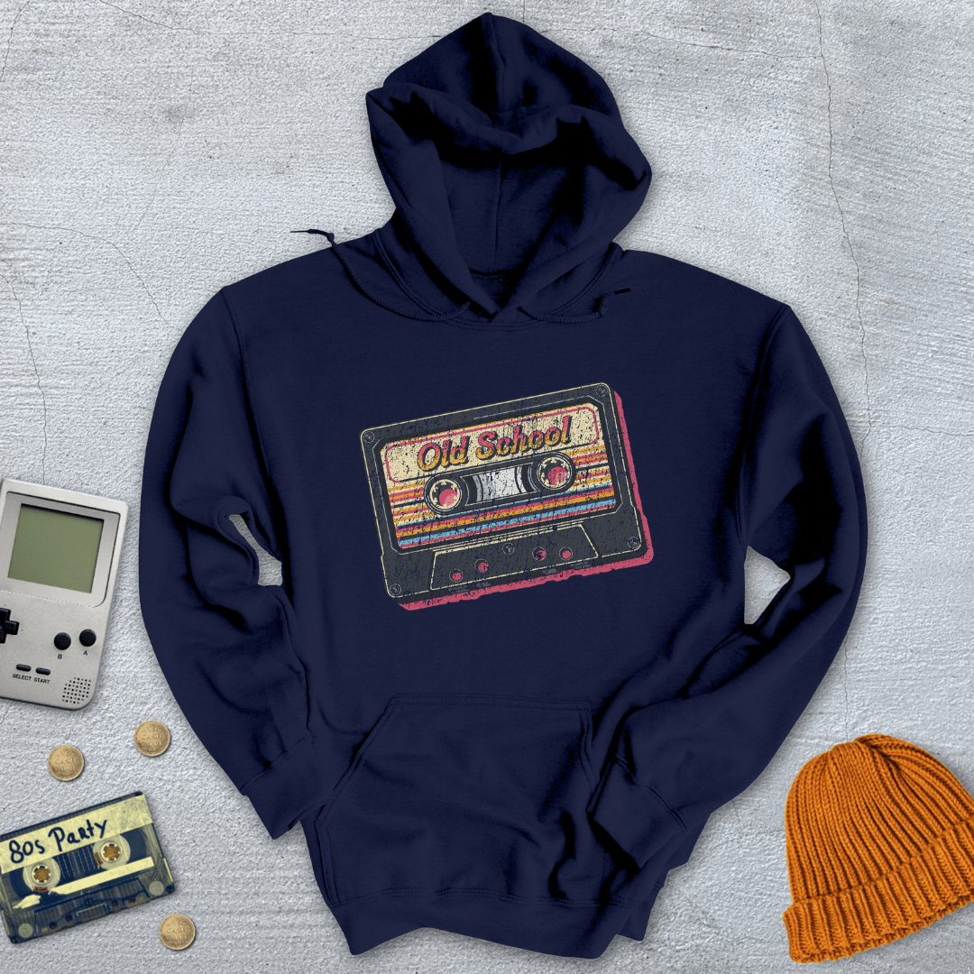 Printify Hoodie Navy / S Old School - Hoodie