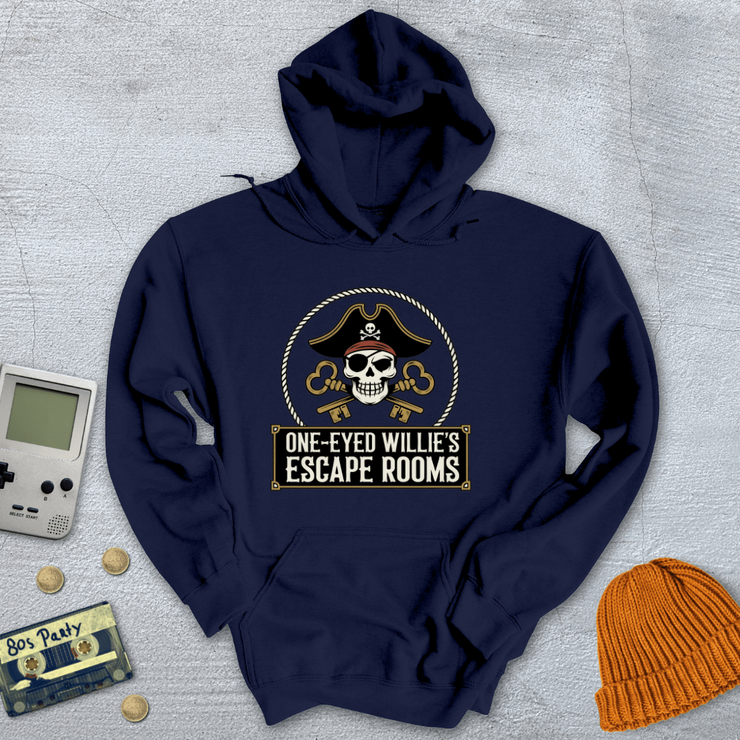 Printify Hoodie Navy / S One Eyed Willie - Hoodie