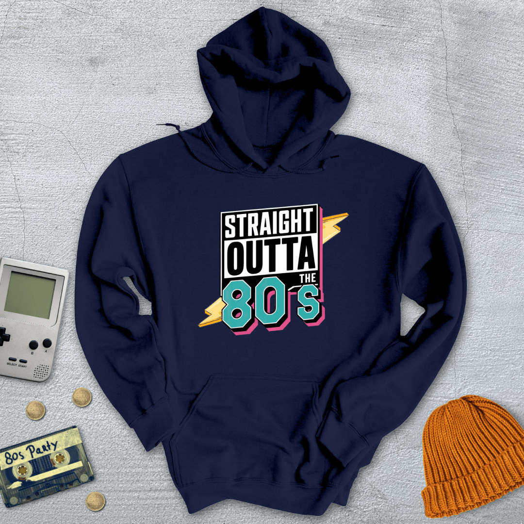 Printify Hoodie Navy / S Outta the 80s - Hoodie