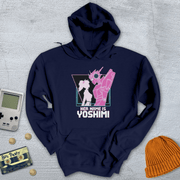 Printify Hoodie Navy / S Pink Robots - Hoodie