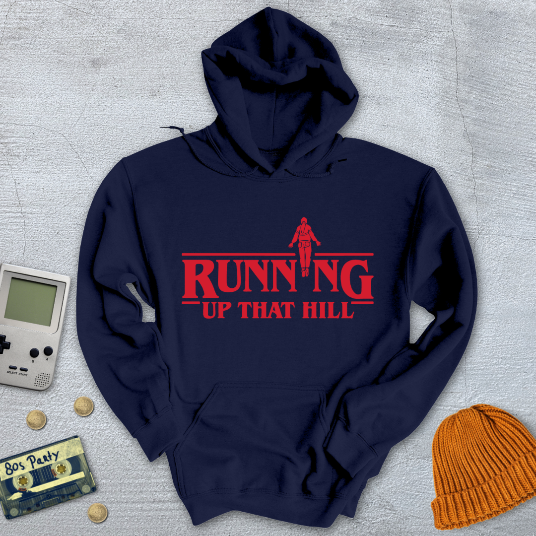 Printify Hoodie Navy / S Running up that Hill - Hoodie