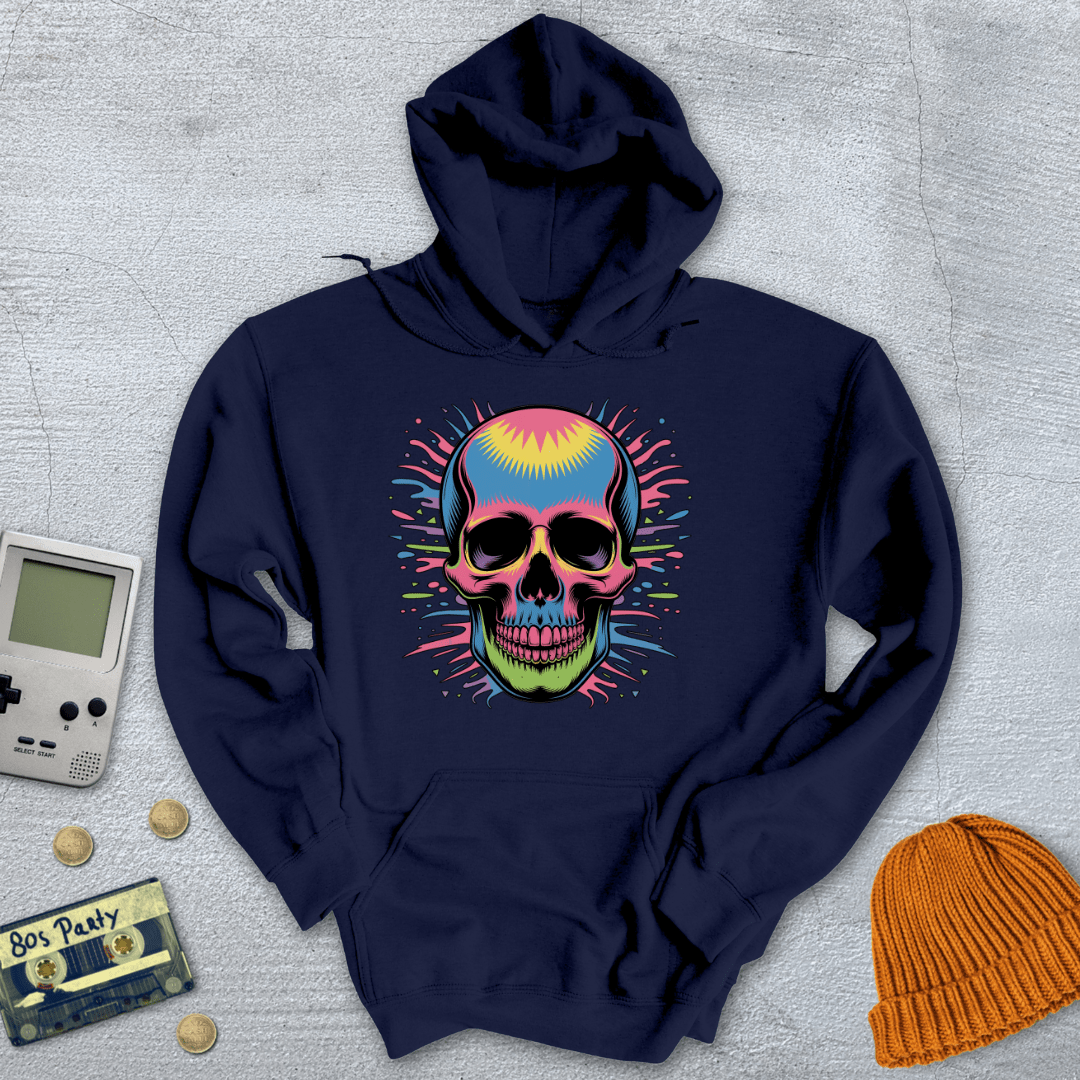 Printify Hoodie Navy / S Skull - Hoodie