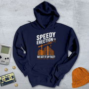 Printify Hoodie Navy / S Speedy Erection - Hoodie
