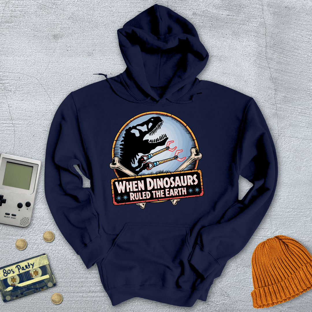 Printify Hoodie Navy / S When Dinosaurs Ruled the Earth - Hoodie