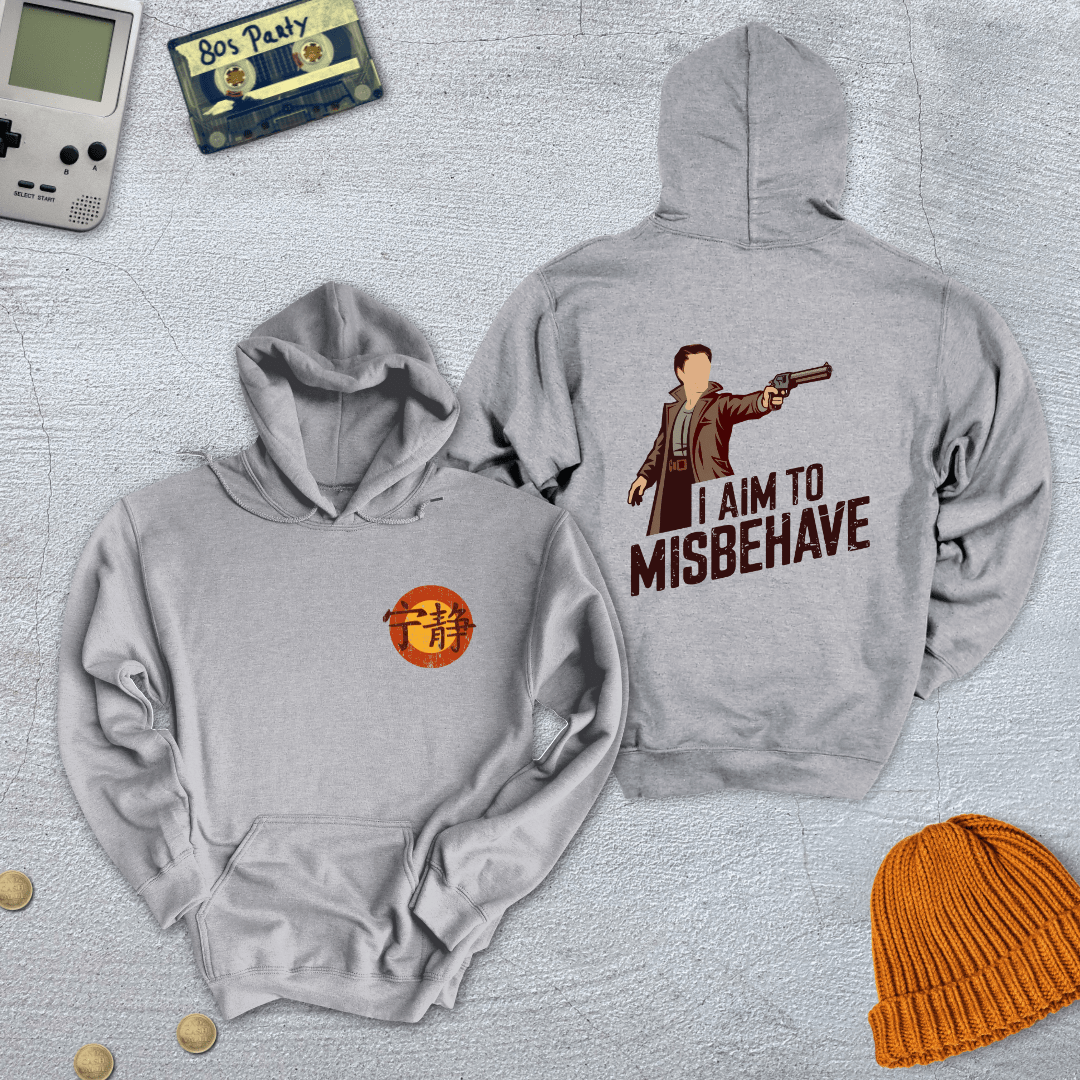 Printify Hoodie Sport Grey / S Aim to Misbehave - Hoodie