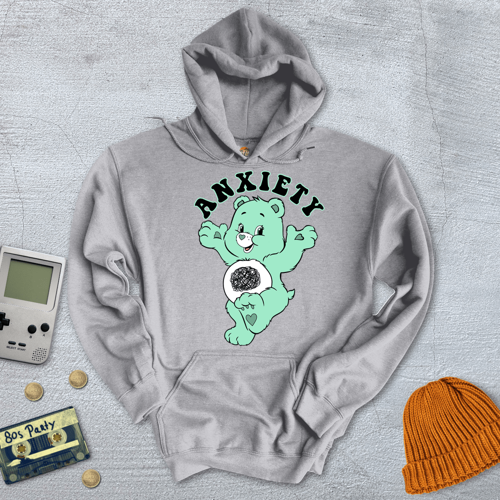 Printify Hoodie Sport Grey / S Anxiety Bear - Sweatshirt