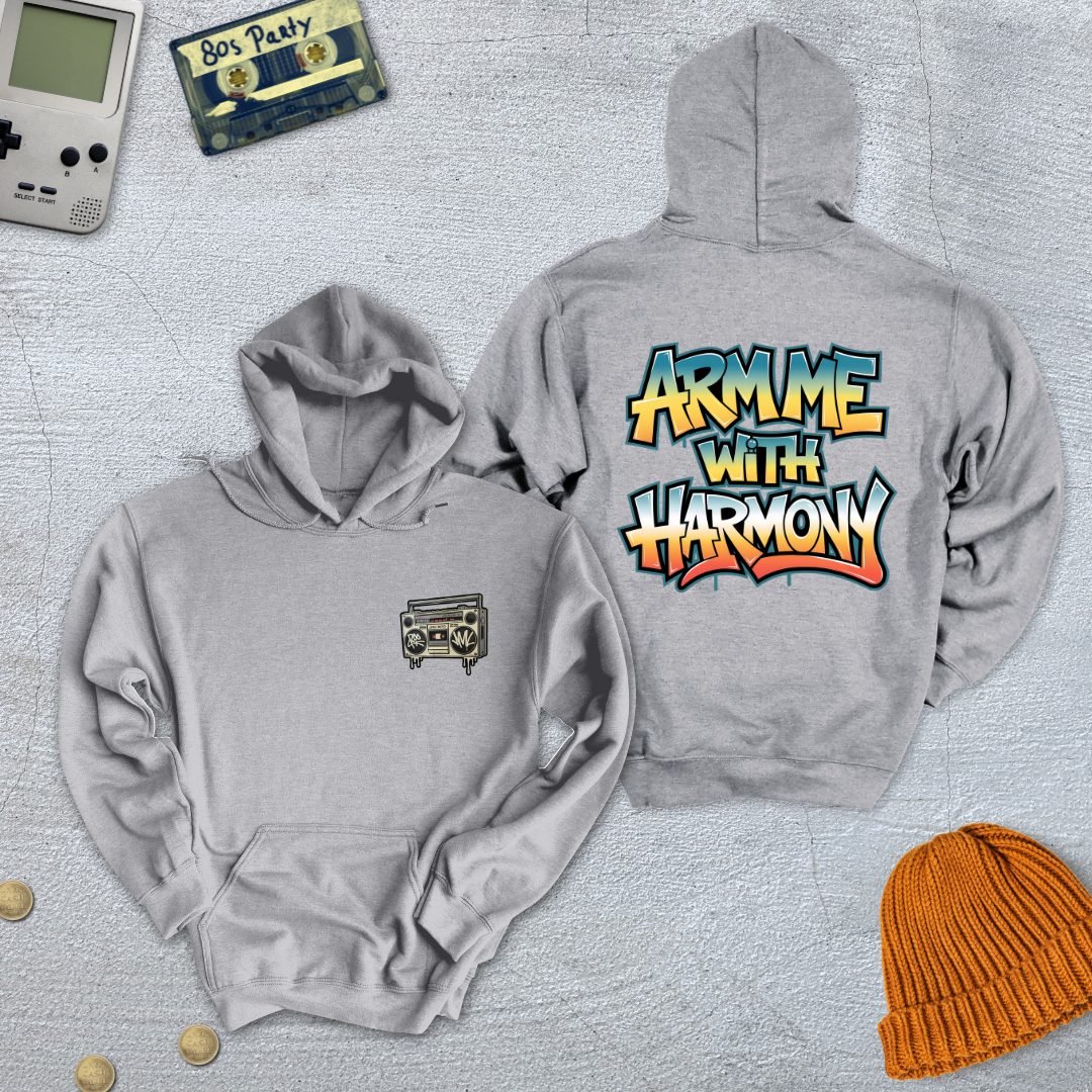 Printify Hoodie Sport Grey / S Arm me with Harmony - Hoodie