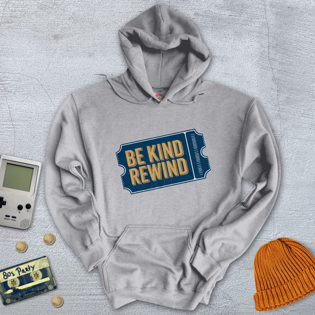 Printify Hoodie Sport Grey / S Be Kind Rewind - Hoodie