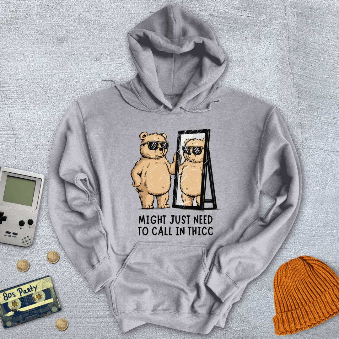 Printify Hoodie Sport Grey / S Call in thicc - Hoodie