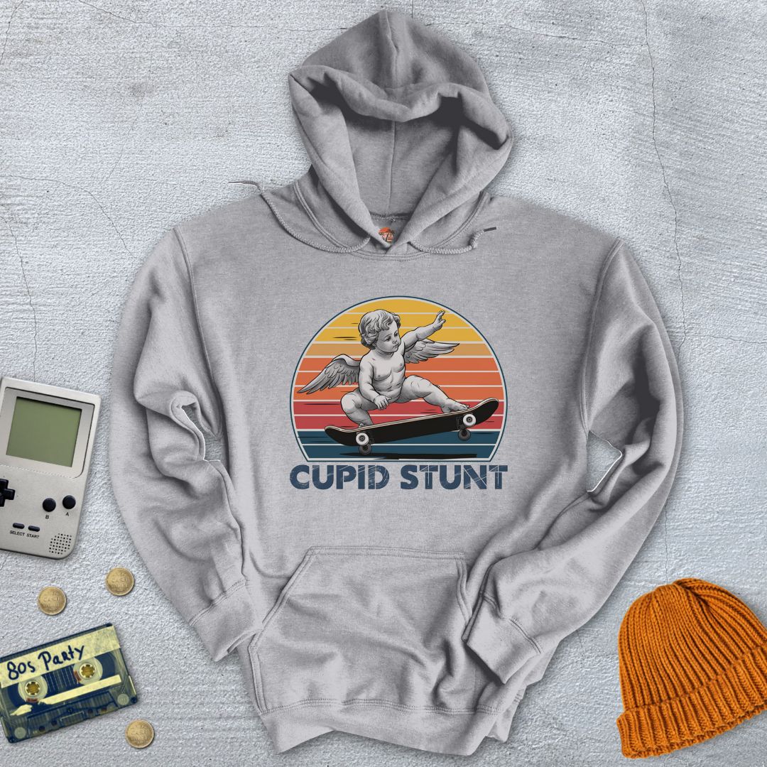 Printify Hoodie Sport Grey / S Cupid Stunt - Hoodie