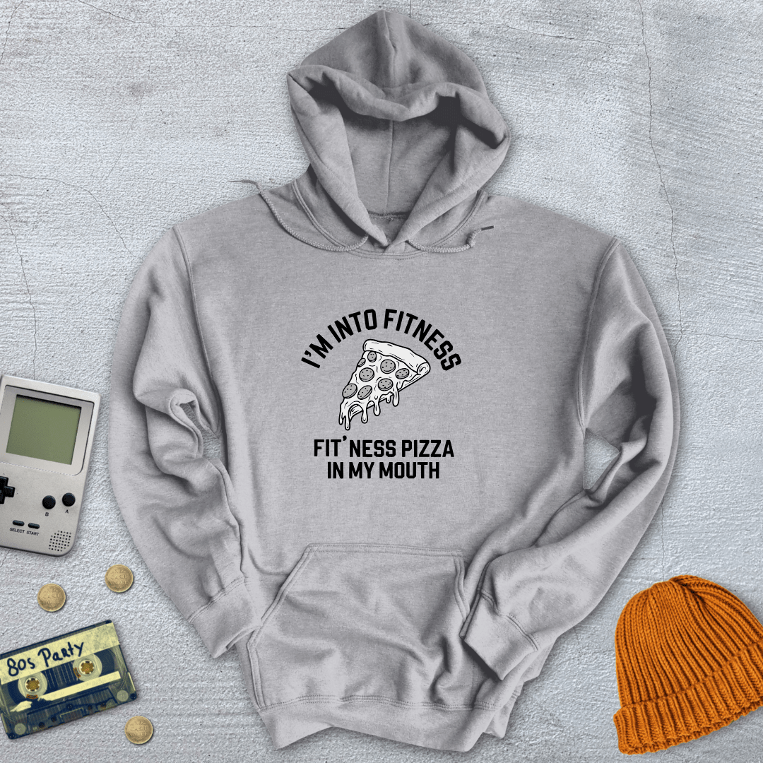 Printify Hoodie Sport Grey / S Fitness Pizza - Hoodie