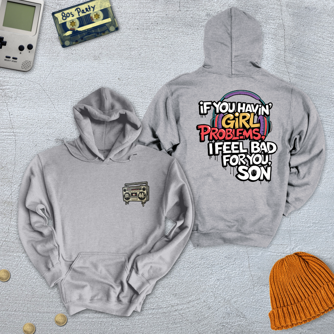 Printify Hoodie Sport Grey / S Girl Problems - Hoodie