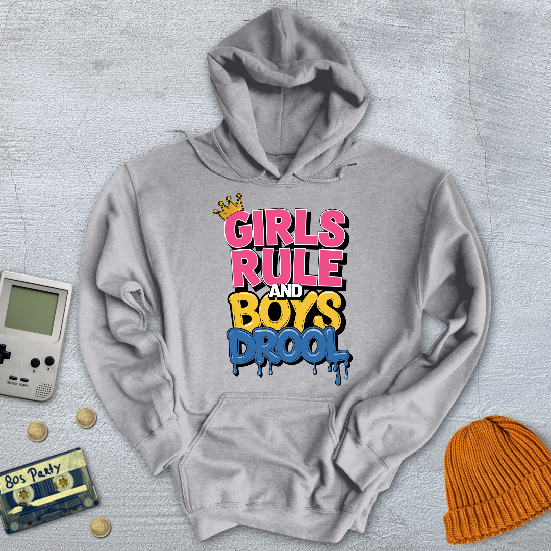 Printify Hoodie Sport Grey / S Girls Rule - Hoodie