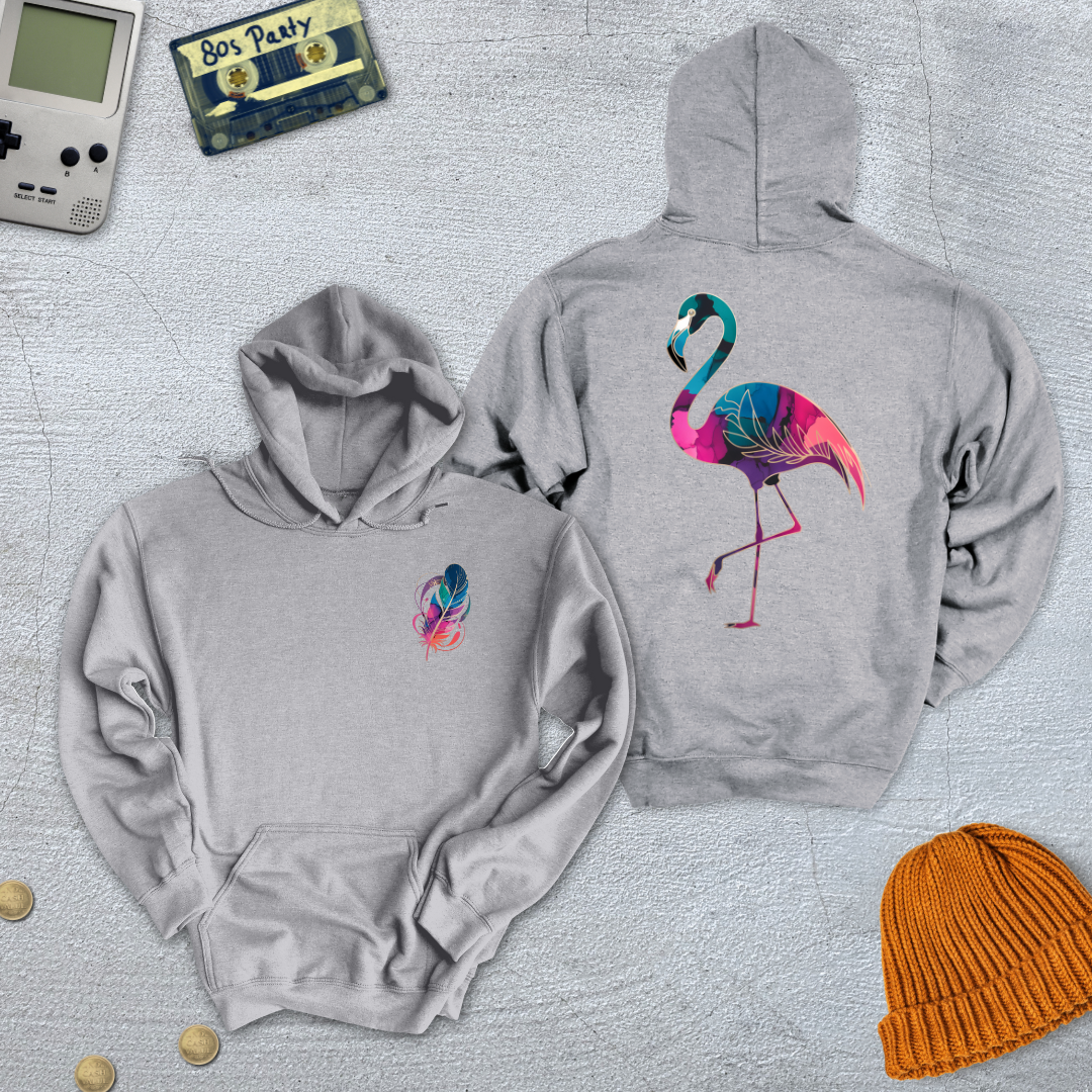 Printify Hoodie Sport Grey / S Gradient Flamingo - Hoodie