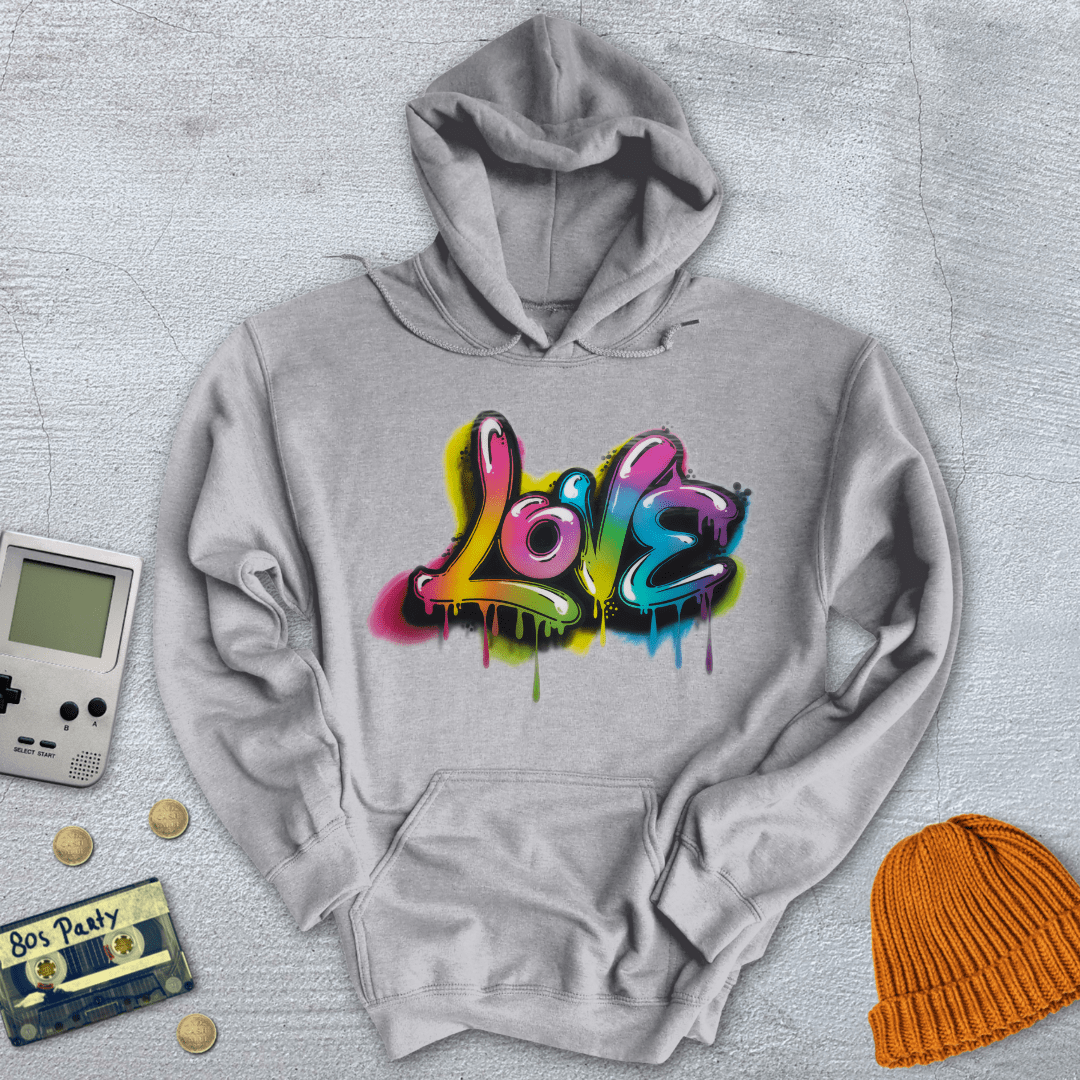 Printify Hoodie Sport Grey / S Graffiti Love - Hoodie