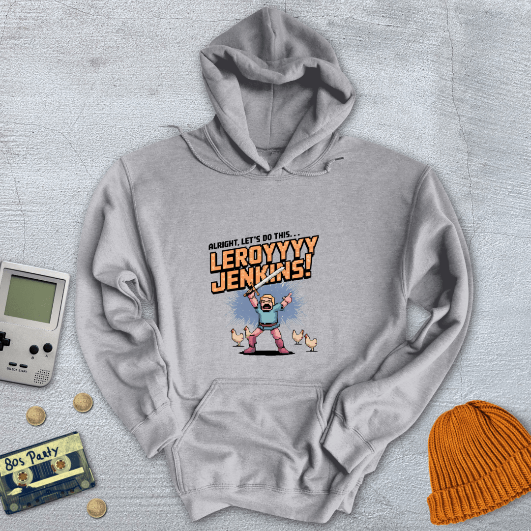 Printify Hoodie Sport Grey / S Leeroy Jenkins - Hoodie