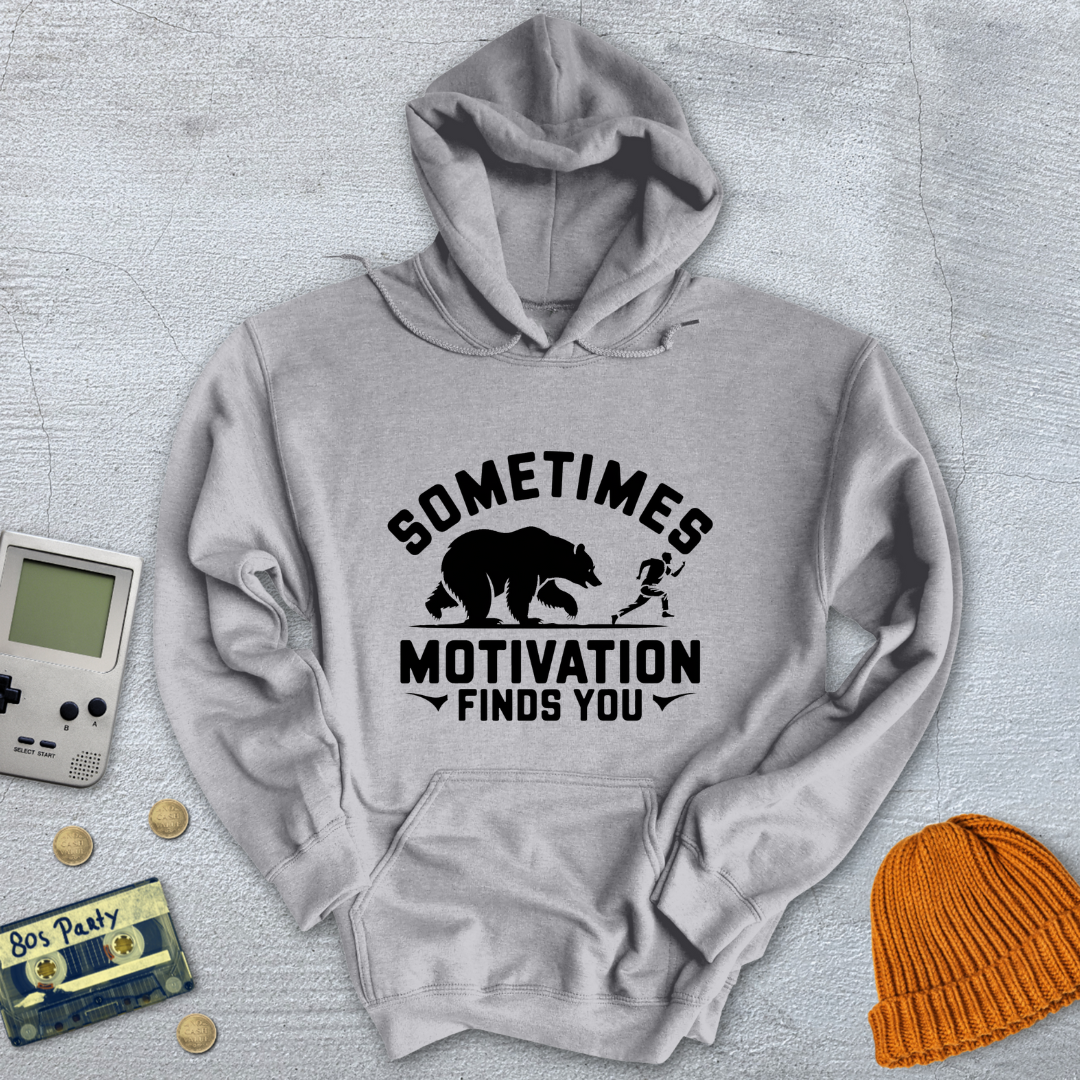 Printify Hoodie Sport Grey / S Motivation Finds You - Hoodie